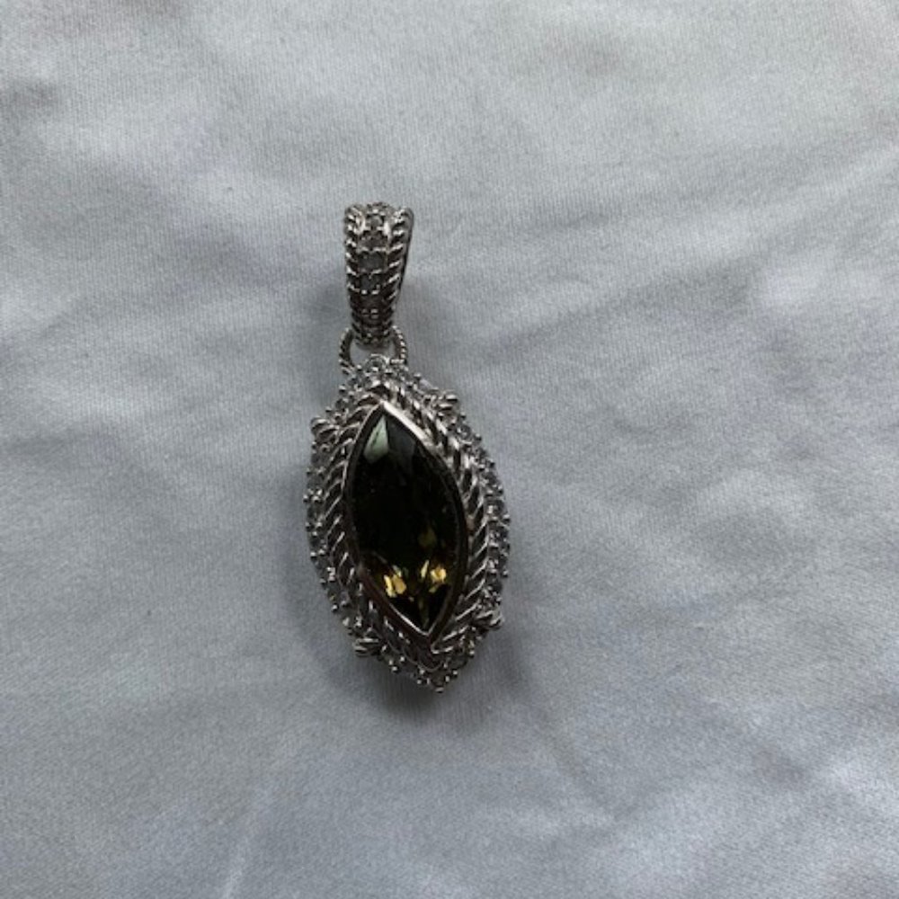 Judith RIpka Champagne Quartz & Diamonique Pendant